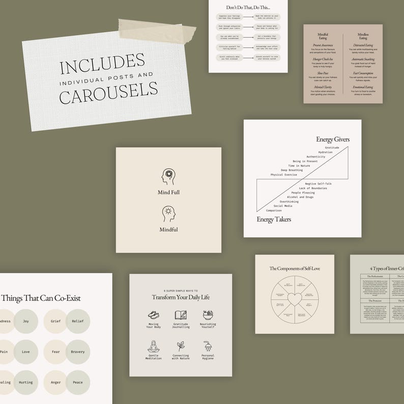300+ Wellness Coach Instagram Canva Templates (digital Download) - Etsy