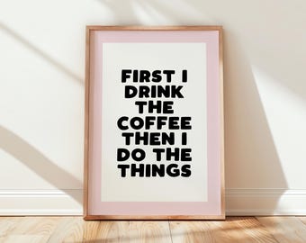 Impresión digital de café / Arte de pared para oficina en casa (Descarga digital)