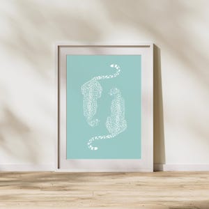 Preppy Blue Wall Print | Printable wall art, girl bedroom decor, bedroom wall art, bedroom print, blue wall art, trendy girly prints
