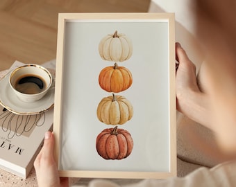 Autumn Pumpkin Print | Fall Home Decor (Digital Download)