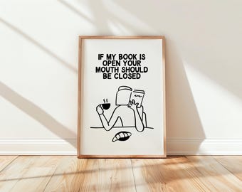 Book Lover Art Print | Funny Reading Quote (Digital Download)