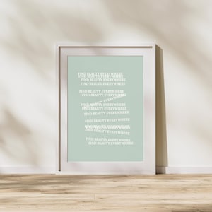Preppy Green Wall Print | Printable wall art, girl bedroom decor, bedroom wall art, bedroom print, green wall art, trendy girly prints
