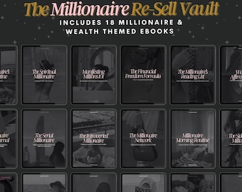 Millionaire eBook MRR Re-Sell Vault // diritti di rivendita master, rivendita di prodotti digitali, vendita su Etsy, PLR, ebook DFY, diritti di etichetta privata