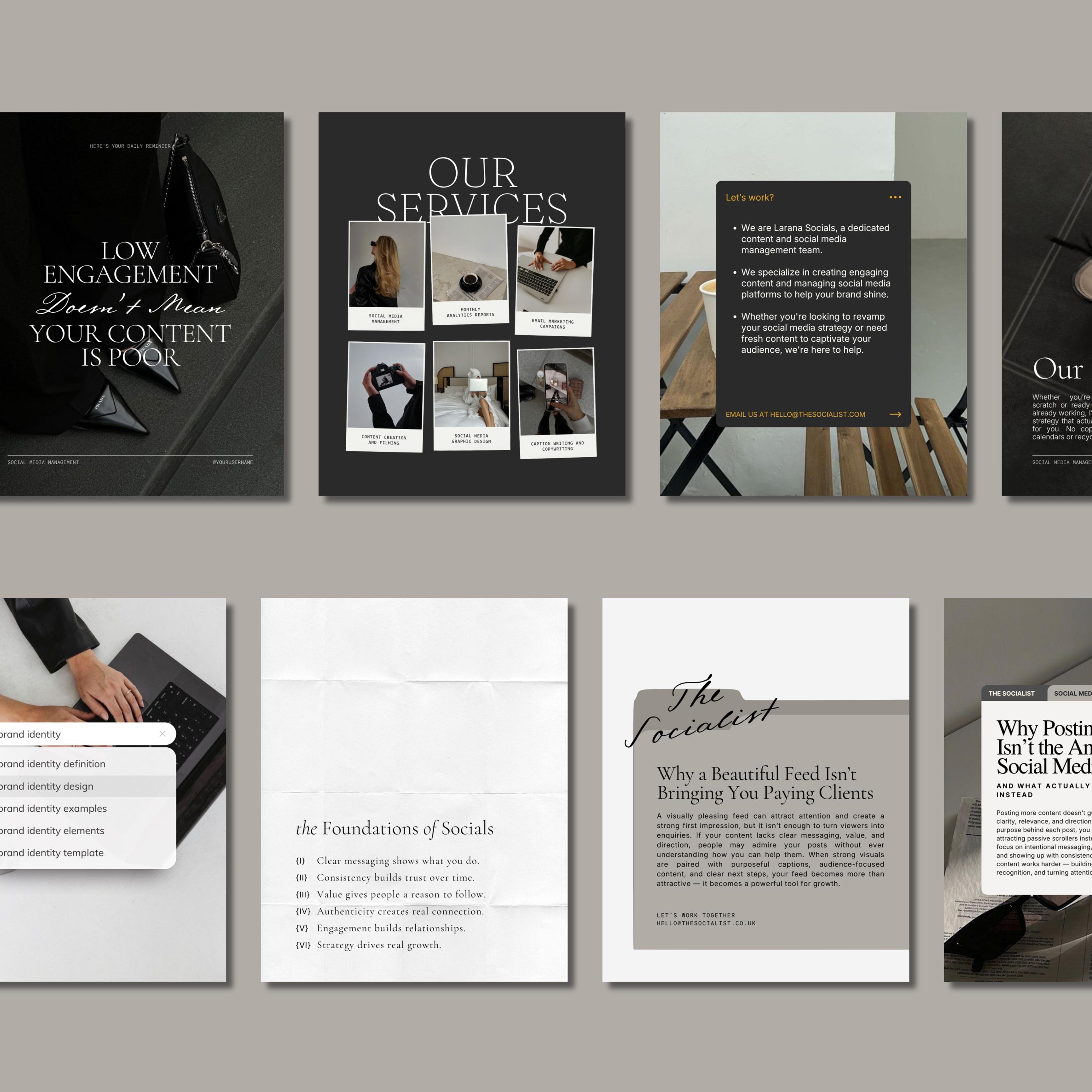 Social Media Manager Canva Instagram Templates - Etsy UK