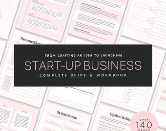 Start-Up Business Planner, Complete Guide & Workbook (Digital Download)