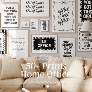 Home Office Print Set | Office wall art, home office print, cute office decor, work poster, home office decor, work from home print