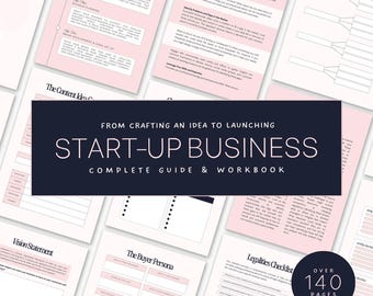 Start-Up Business Planner, Complete Guide & Workbook (Digital Download)