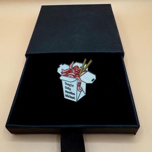 Vampire inspired enamel pins – Horror Movie Collectible – Vampire Aesthetic Pins – Cult Classic 80s Goth Gifts Noodles & Gift Box