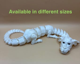Dragón de la suerte inspirado en Falkor, impreso en 3D / Boca articulada / Coleccionable de La Historia Interminable / Decoración de escritorio fantástica / Varios tamaños