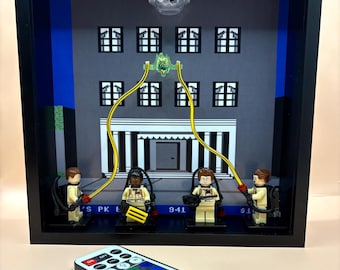 Von Ghostbusters inspirierte Minifigur / Beleuchteter Bilderrahmen mit Fernbedienung