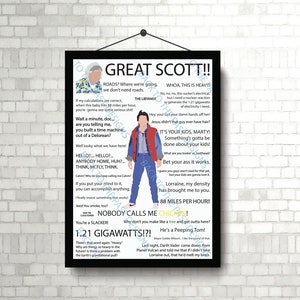 Movie Quote Print - Back to the Future