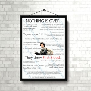 Movie Quote Print - Rambo