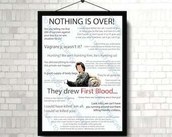 Movie Quote Print - Rambo