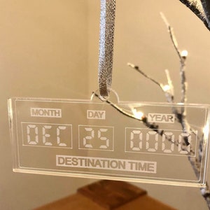 Personalised Back to the Future Time Circuit Christmas Tree Decoration
