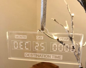 Personalised Back to the Future Time Circuit Christmas Tree Decoration