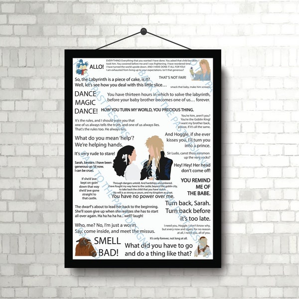 Movie Quote Print - Labyrinth