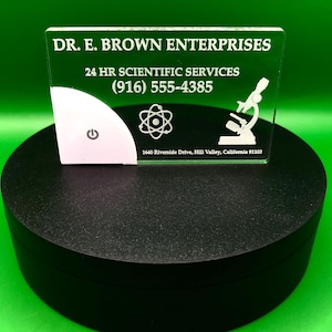 Carte de visite inspirée de Doc Brown / Retour vers le futur