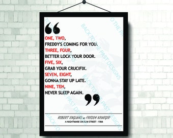 Movie Single Quote Print - A Nightmare on Elm Street