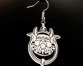 Labyrinth Doorknocker Themed Earrings