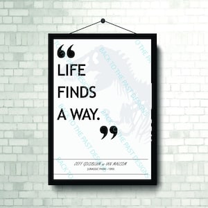 Movie Single Quote Print - Jurassic Park