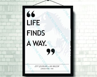 Movie Single Quote Print - Jurassic Park