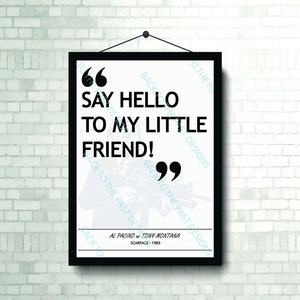 Movie Single Quote Print - Scarface