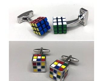 Manchetknopen met Puzzle Cube-thema