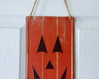 Pumpkin Wooden Wreath Sign, Halloween Wreath Sign, Pumpkin Wreath Sign, Home Decor, Wreath   6" x 12"