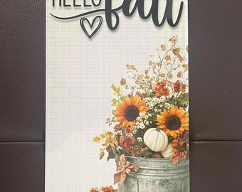 Hello Fall Metal Wreath Sign, Hello Fall,  Wreath Sign, Autumn, Home Decor, Metal sign, Wreath Supplies  12" x 6"