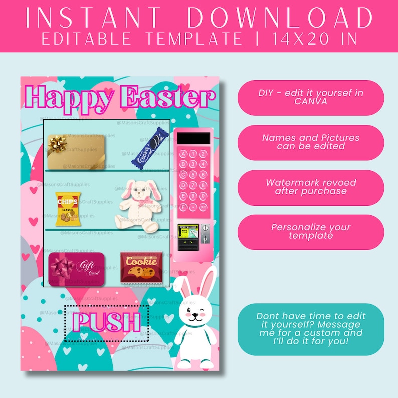 Vending Machine Template, Easter Basket Craft, Easter, Do It Yourself Vending Machine Template, Easter Basket Craft, Easter, Do It Yourself