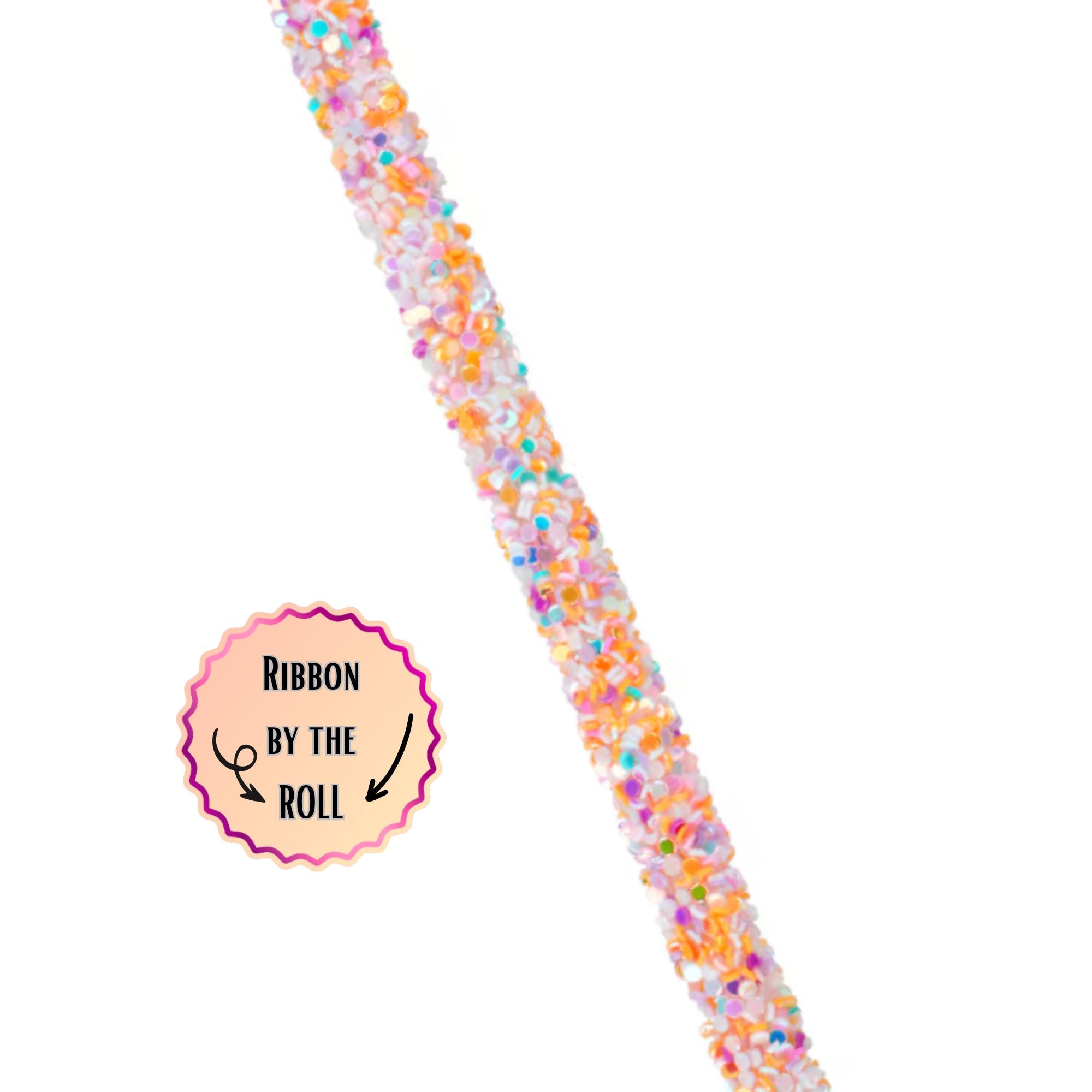 Pink Glitter Rope Ribbon – 1/4