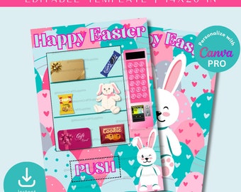 Vending Machine Template, Easter Basket Craft, Easter, Do It Yourself Craft, Editable
