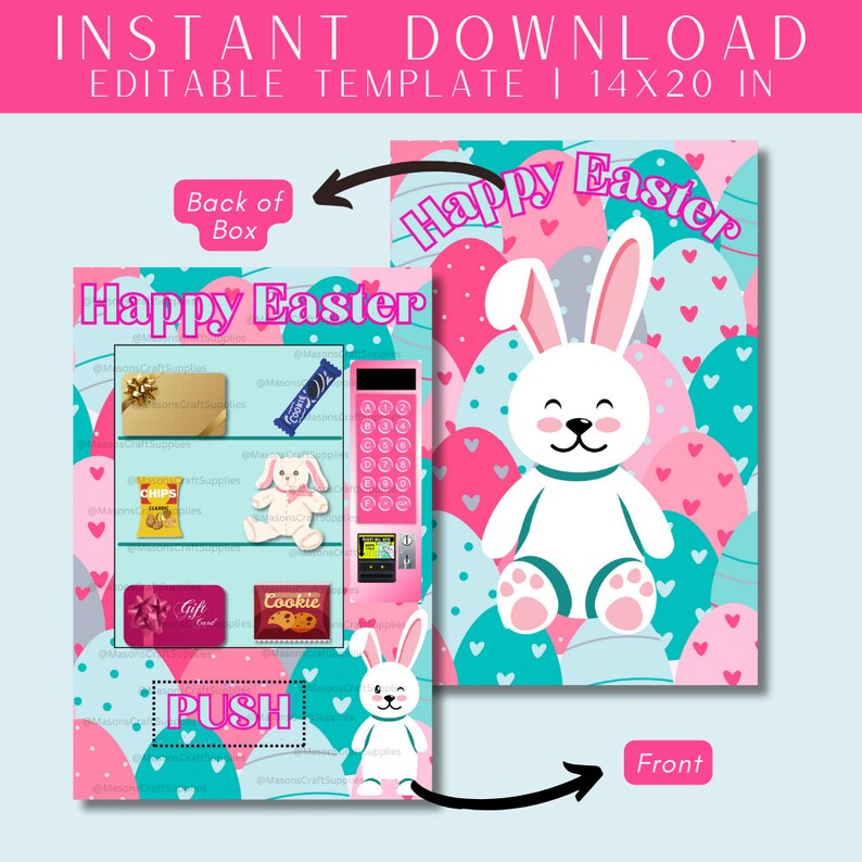 Vending Machine Template, Easter Basket Craft, Easter, Do It Yourself Vending Machine Template, Easter Basket Craft, Easter, Do It Yourself