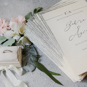 Invitaciones de borde plateado, invitaciones tipográficas plateadas texturizadas, invitaciones estampadas, invitaciones personalizadas personalizables, invitaciones,