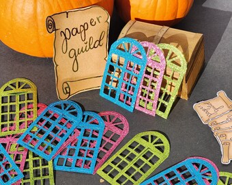 Die Cut Glitter Doors