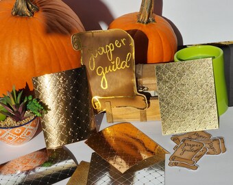 Metallic Die Cut Bullet Journaling Paper Cutout