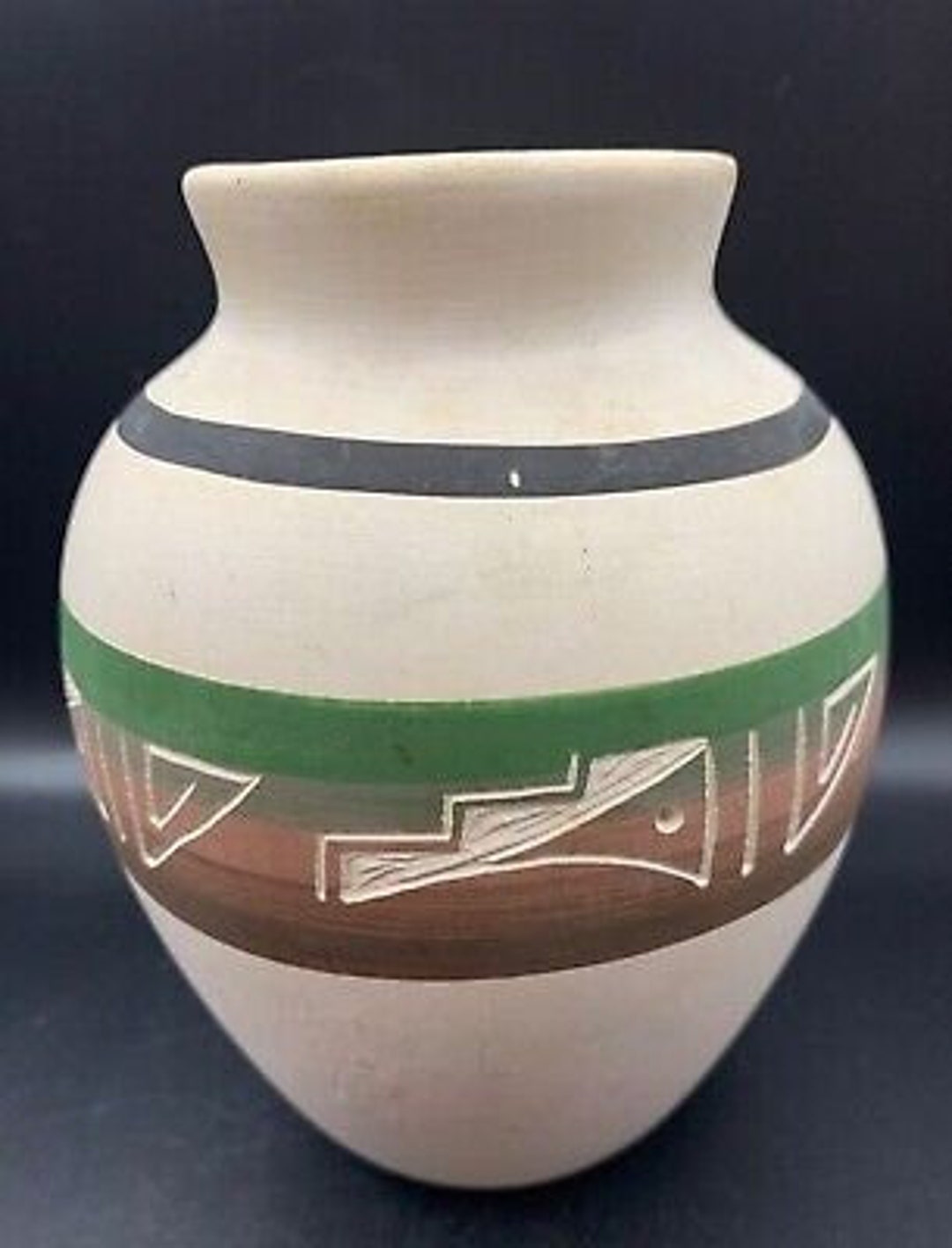 Vintage Navajo Pottery Native American Hand Painted Signed - Etsy