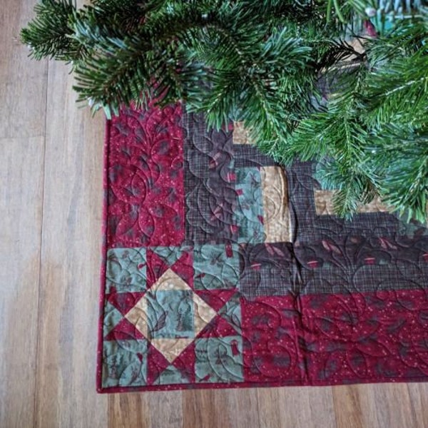 PDF Winter on the Mountain Quilt and Christmas Tree Skirt Pattern - DIGITAL DOWNLOAD - Quick and Easy!