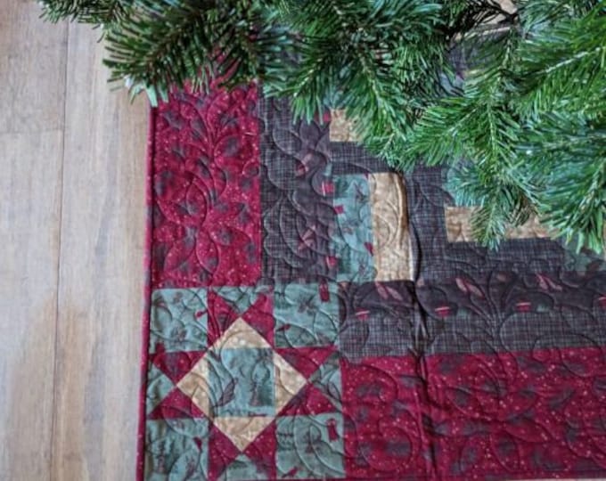 PDF Winter on the Mountain Quilt and Christmas Tree Skirt Pattern - DIGITAL DOWNLOAD - Quick and Easy!