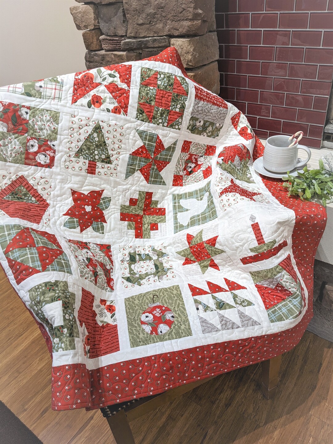 PDF Christmas Countdown Advent Quilt Pattern Let Your Heart Be Light Wall Hanging or Lap Size