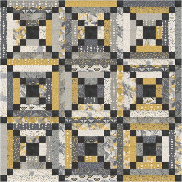 PDF Unchained Jellody Quilt Pattern - Uses Jelly Rolls 2.5 inch Strips Digital Download - Strip Quilt Irish Chain