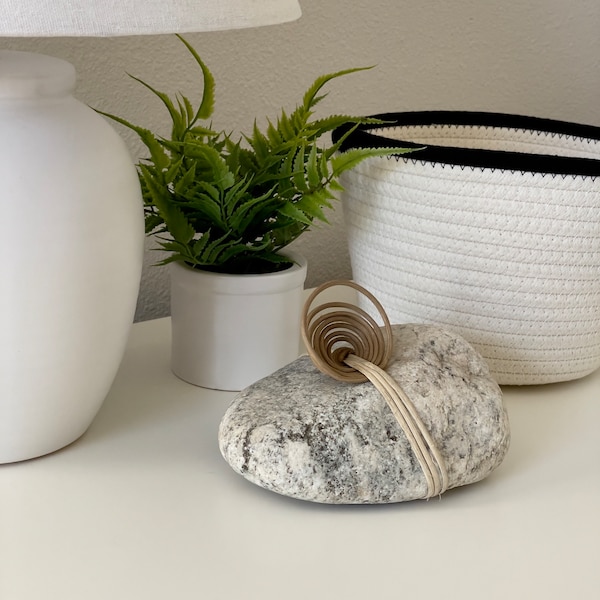 Cane Wrapped Rocks Etsy