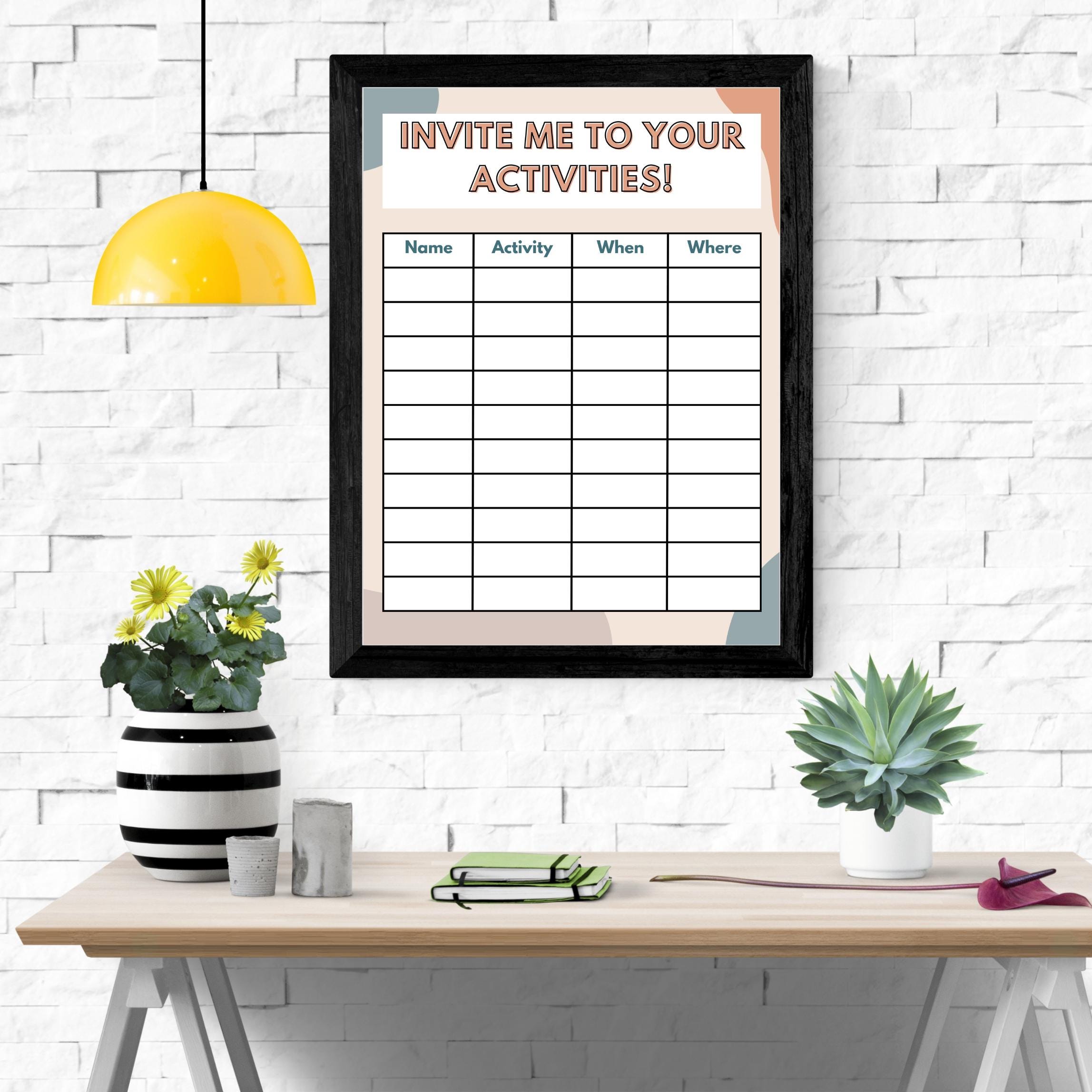 Student Activity Invite Sheet Poster School Classroom Decor Digital ...