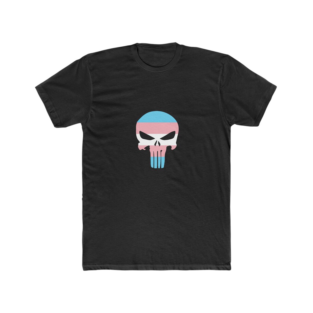 Trans Pride Flag Punisher Skull T-shirt Unisex Transgender - Etsy