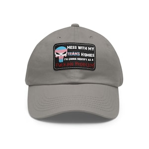Trans Pride Punisher Skull Dad Hat: LGBTQ Supportive Message