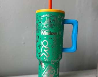 WYSIWYG Engraved 40oz Simple Modern Trek - 90&#39;s Nostalgia Design 1