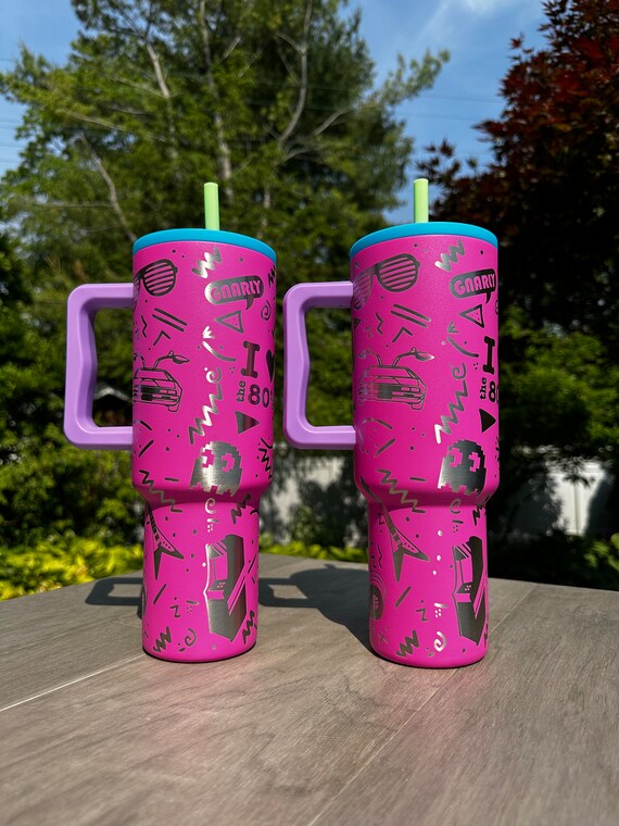 NEW Simple Modern ~ 80s MIX Pink Purple Green Blue ~ Trek Tumbler