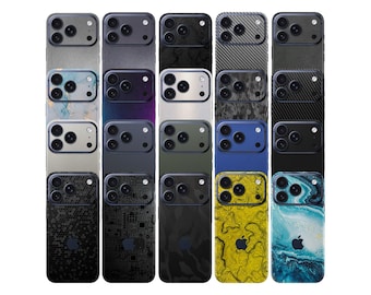 iPhone Skin Schutzfolie | Für iPhone 17 16 15 14 13 12 11 Pro Max Plus Mini Air | Hochwertiger Aufkleber Fingerabdruckfrei & Blasenfrei