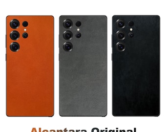 Samsung Galaxy S26 25 Ultra Skin Echt Acantara Leder Schutzfolie Plus Rückseite Hülle