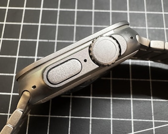 Für Apple Watch Ultra 1 und 2 Vinyl-Abdeckung mit orangem Action Button,nur für Ultra. Schutzfolie Aufkleber Wrap Decal Case Made in Germany